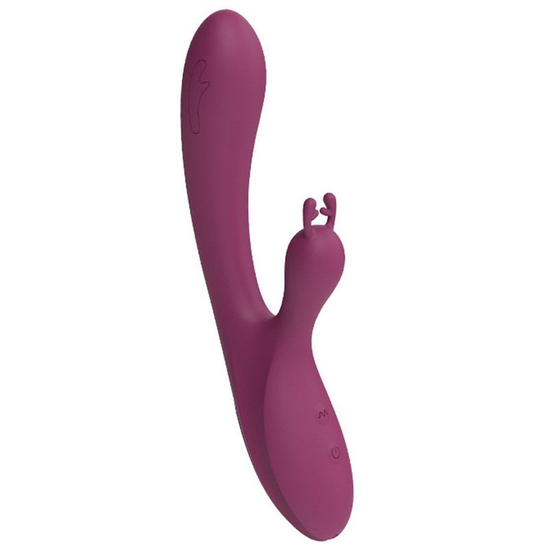 Generique Vibro Rabbit Deer Jack 23cm Violet